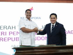 Serah Terima Jabatan Menpora RI, Erick Thohir Gantikan Dito Ariotedjo di Kemenpora