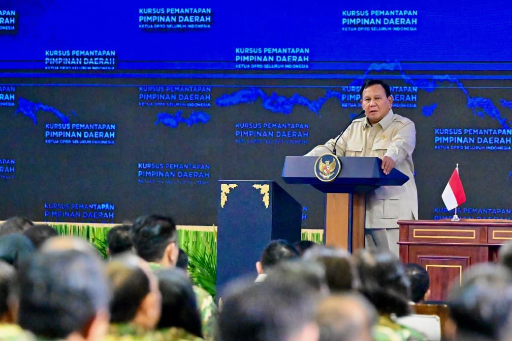 Presiden Prabowo Tekankan Peran Strategis Ketua DPRD dalam Penguatan Daerah